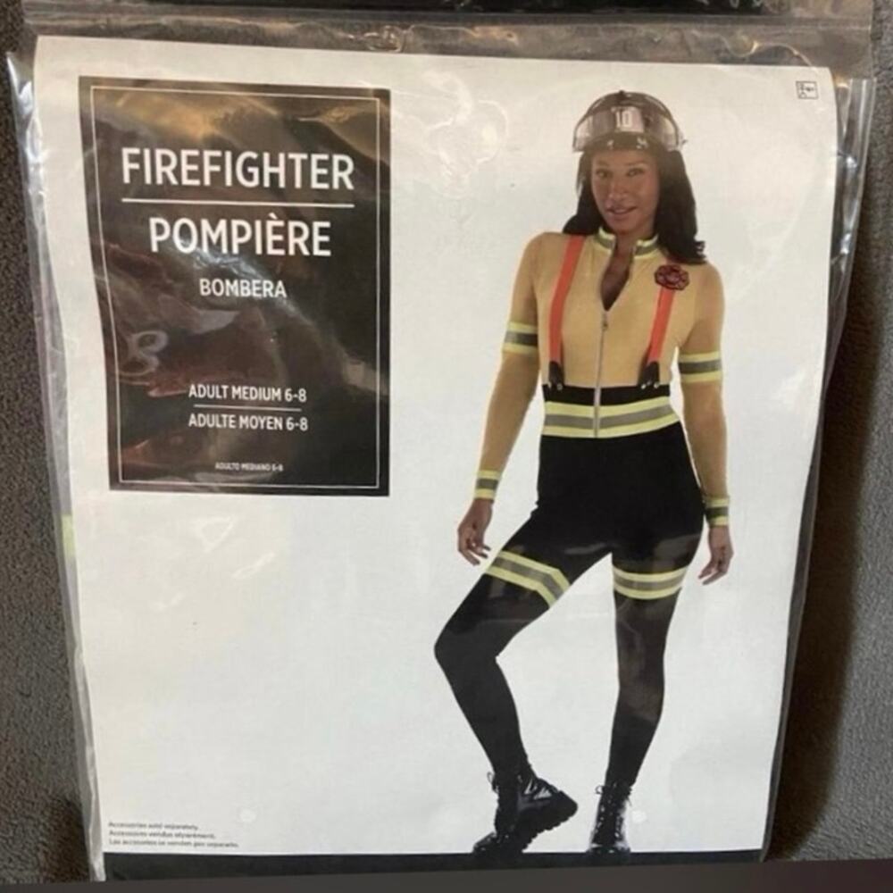 NWT! Classic Firefighter Women's Firefighter Costume - ADULT MEDIUM (6 - 8) - Picture 3 of 4